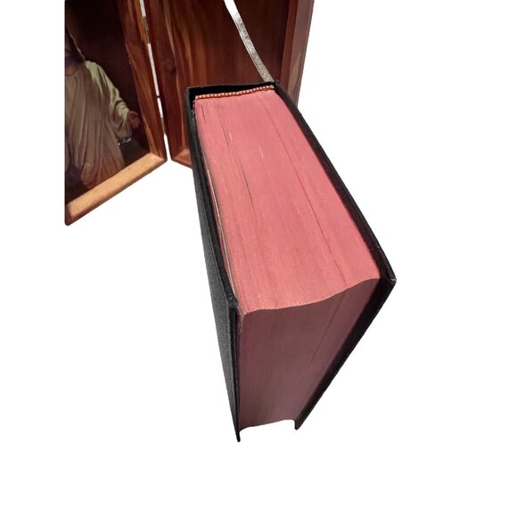 Vintage Holy Bible Cedar Box Union Made United Brotherhood Of Carpenters w/Bible - Picture 9 of 16